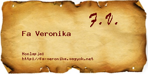 Fa Veronika névjegykártya